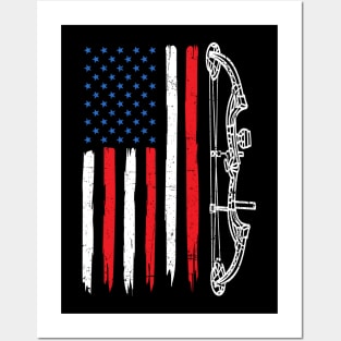 Archery American Flag Posters and Art